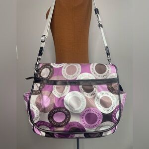 Coach Signature Snaphead Pink Multifunction (Diaper) Messenger Bag